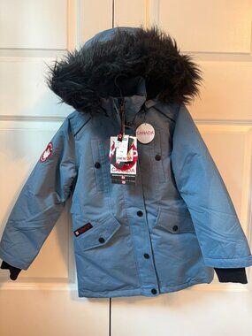 CANADA WEATHER GEAR Girls' Winter Faux Fur Lining Ski Jacket
